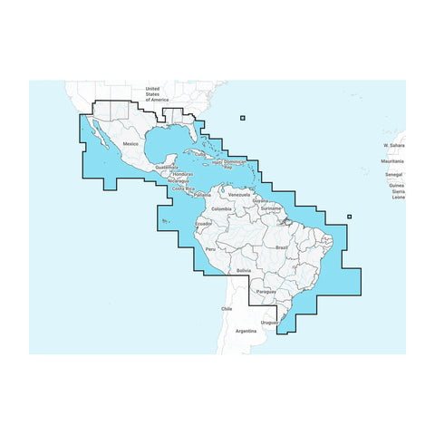 Mexico, Caribbean to Brazil - Inland and Coastal Marine Charts